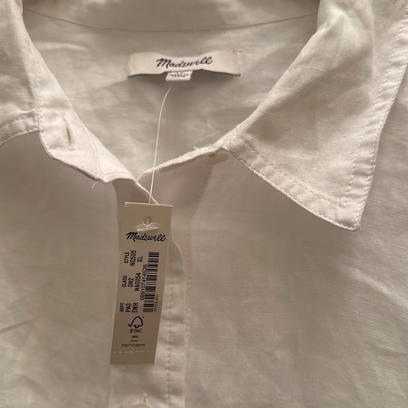 Madewell The Oversized Shirt White SzXL - Picture 7 of 12